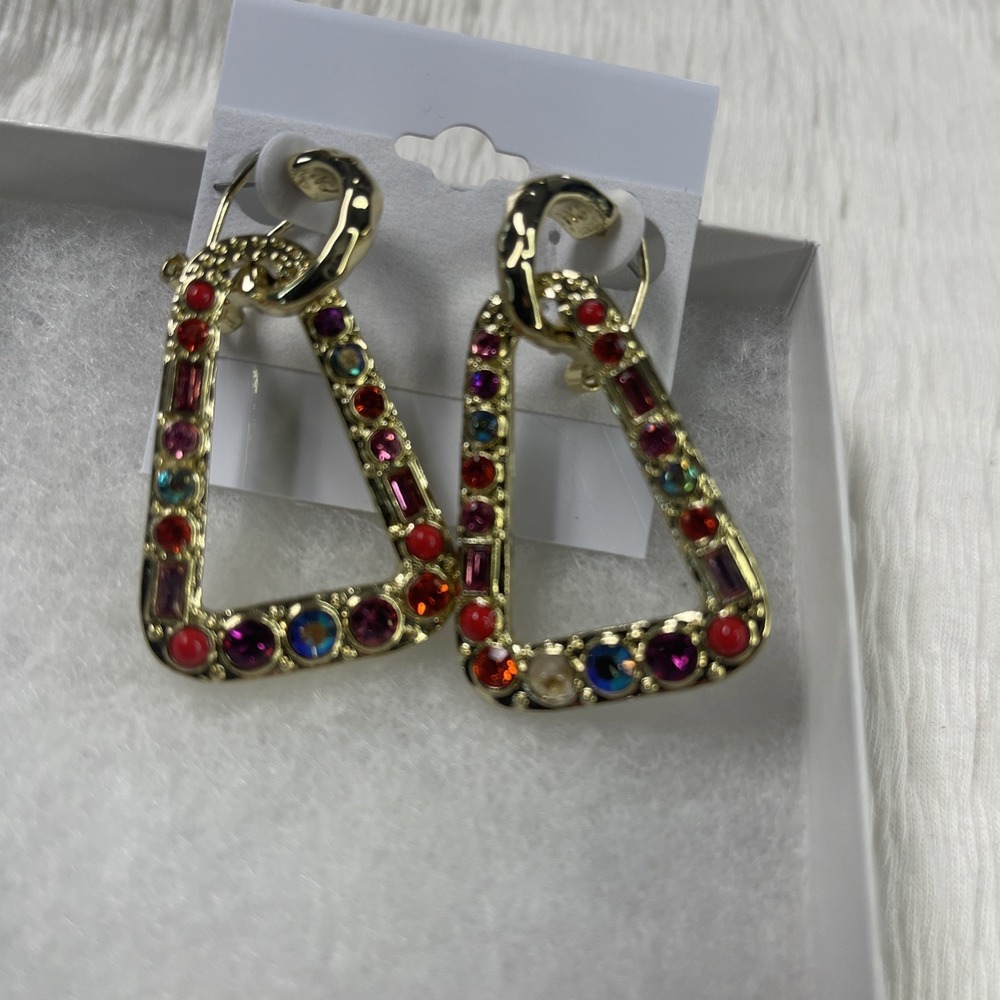 Heidi Daus Go Two Convertible Crystal Earrings Missing Stone Earrings